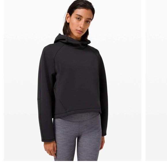 lululemon athletica Tops - LULULEMON NWT Black AirWrap Pullover Hoodie 4